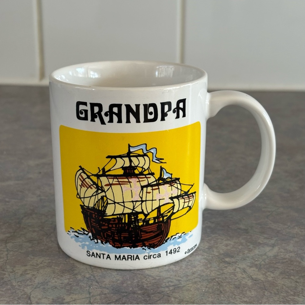 70's Grandpa Santa Maria Ship Mug - Contenova Japan - Collectible Mug - Ceramic